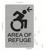 BRAILLE AREA OF REFUGE LEFT SIGN BRAILLE AREA OF REFUGE LEFT SIGN