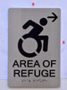 HOTEL DIRECTIONAL SIGN AREA OF REFUGE RIGHT