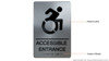 BRAILLE ACCESSIBLE ENTRANCE DIRECTIONAL SIGN BRAILLE ACCESSIBLE ENTRANCE DIRECTIONAL SIGN