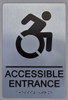 TACTILE HOTEL ACCESSIBLE ENTRANCE DIRECTIONAL SIGN TACTILE HOTEL ACCESSIBLE ENTRANCE DIRECTIONAL SIGN