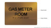 BRAILLE GAS METER ROOM SIGN