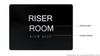 HOTEL DIRECTIONAL SIGN RISER ROOM TACTILE