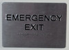 BRAILLE EMERGENCY EXIT SIGN