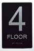 BRAILLE 4TH FLOOR SIGN
