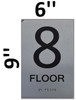 BRAILLE 8TH FLOOR SIGN