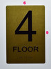 BRAILLE 4TH FLOOR SIGN