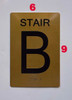 BRAILLE STAIR B SIGN