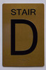 TACTILE HOTEL STAIR D SIGN