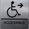 TACTILE HOTEL ACCESSIBLE RIGHT ARROW SIGN