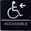 ADA ACCESSIBLE LEFT BRAILLE SIGN