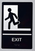 BRAILLE EXIT SIGN