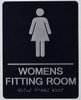 HOTEL WOMEN'S FITTING ROOM SIGN