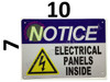 Notice Electrical Panels Inside Sign Notice Electrical Panels Inside Sign