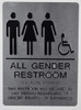 TACTILE HOTEL ALL GENDER RESTROOM SIGN TACTILE HOTEL ALL GENDER RESTROOM SIGN