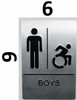 BRAILLE BOYS ACCESSIBLE RESTROOM SIGN