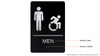BRAILLE MEN ACCESSIBLE SIGN