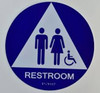 ADA UNISEX ACCESSIBLE RESTROOM CA 128-(ALUMINIUM, BLUE,SIZE Q12) SIGN