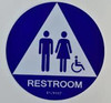 HOTEL DIRECTIONAL SIGN UNISEX ACCESSIBLE RESTROOM CA 128-(ALUMINIUM, BLUE,SIZE Q12)