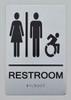 HOTEL ADA UNISEX ACCESSIBLE RESTROOM - COMPLIANT SIGN HOTEL ADA UNISEX ACCESSIBLE RESTROOM - COMPLIANT SIGN