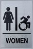 ADA NYC WOMEN ACCESSIBLE RESTROOM SIGN ADA NYC WOMEN ACCESSIBLE RESTROOM SIGN