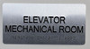 TACTILE HOTEL ELEVATOR MECHANICAL SIGN