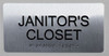 ADA JANITORS CLOSET SIGN