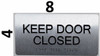 TACTILE HOTEL KEEP DOOR CLOSED SIGN
