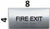 TACTILE HOTEL FIRE EXIT SIGN
