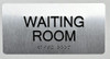 TACTILE HOTEL WAITING ROOM SIGN