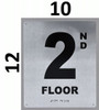 BRAILLE 2ND FLOOR SIGN