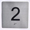 HOTEL ADA 2ND FLOOR ELEVATOR JAMB PLATE SIGN HOTEL ADA 2ND FLOOR ELEVATOR JAMB PLATE SIGN