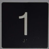 HOTEL 1ST FLOOR ELEVATOR JAMB PLATE SIGN