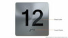 BRAILLE 12TH FLOOR ELEVATOR JAMB PLATE SIGN BRAILLE 12TH FLOOR ELEVATOR JAMB PLATE SIGN