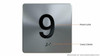 BRAILLE 9TH FLOOR ELEVATOR JAMB PLATE SIGN BRAILLE 9TH FLOOR ELEVATOR JAMB PLATE SIGN