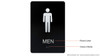 BRAILLE MEN RESTROOM SIGN