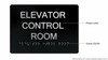 HOTEL DIRECTIONAL SIGN ELEVATOR CONTROL ROOM