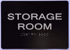 TACTILE HOTEL STORAGE ROOM SIGN