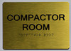 HOTEL DIRECTIONAL SIGN COMPACTOR ROOM
