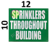 SPRINKLERS Throughout Building   Fire Department Sign SPRINKLERS Throughout Building   Fire Department Sign