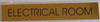 ELECTRICAL ROOM  - Gold BACKGROUND  Sign