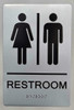 BRAILLE CALIFORNIA TITLE 24 GEOMETRIC ALL GENDER RESTROOM SIGN