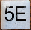 HOTEL DIRECTIONAL SIGN APARTMENT NUMBER 5E