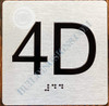 HOTEL DIRECTIONAL SIGN APARTMENT NUMBER 4D