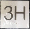 BRAILLE APARTMENT NUMBER 3H SIGN