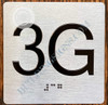 BRAILLE APARTMENT NUMBER 3G SIGN