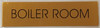 BOILER ROOM  - Gold BACKGROUND  WITH SELF ADHESIVE STICKER FOR INDOOR USE