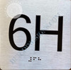 HOTEL APARTMENT NUMBER 1H SIGN