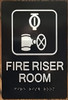 HOTEL FIRE RISER ROOM SIGN