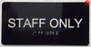 HOTEL STAFF ONLY SIGN