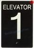BRAILLE ELEVATOR 1 SIGN
